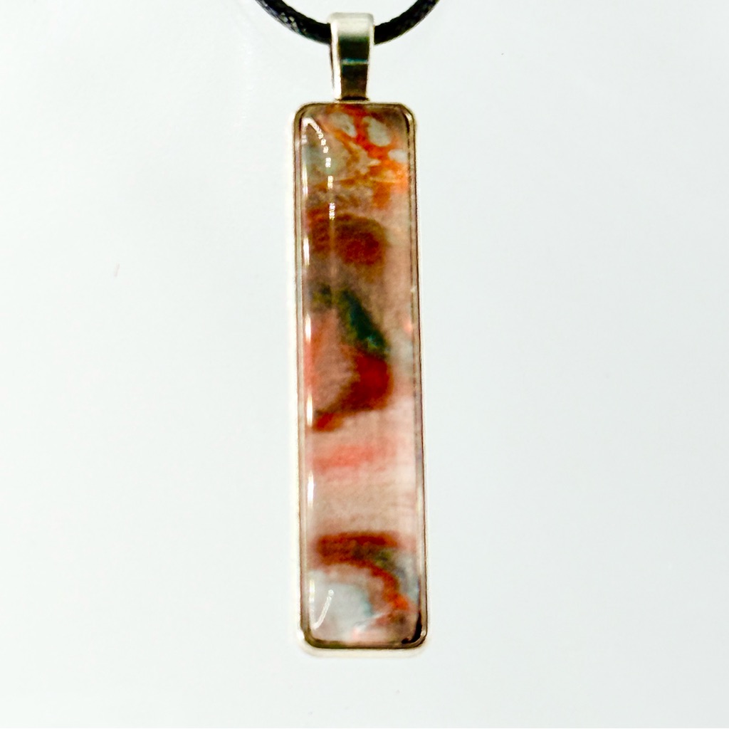 Artisan Multicolor Bar Pendant Necklace 25$